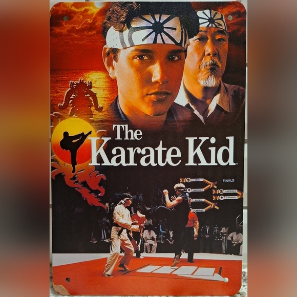 Other - Karate Kid 8"x12" 1980s metal wall poster decor